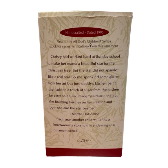Hallmark 1996 “Christy-All Gods Children” Ornament - Picture 7 of 11